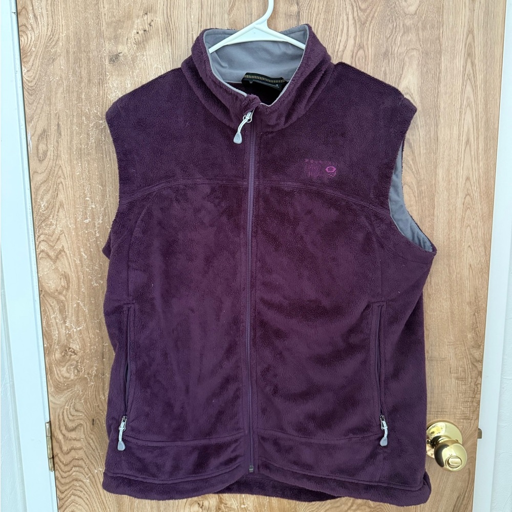 Mountain Hardwear Deep Purple Fleece Vest SZ LARGE